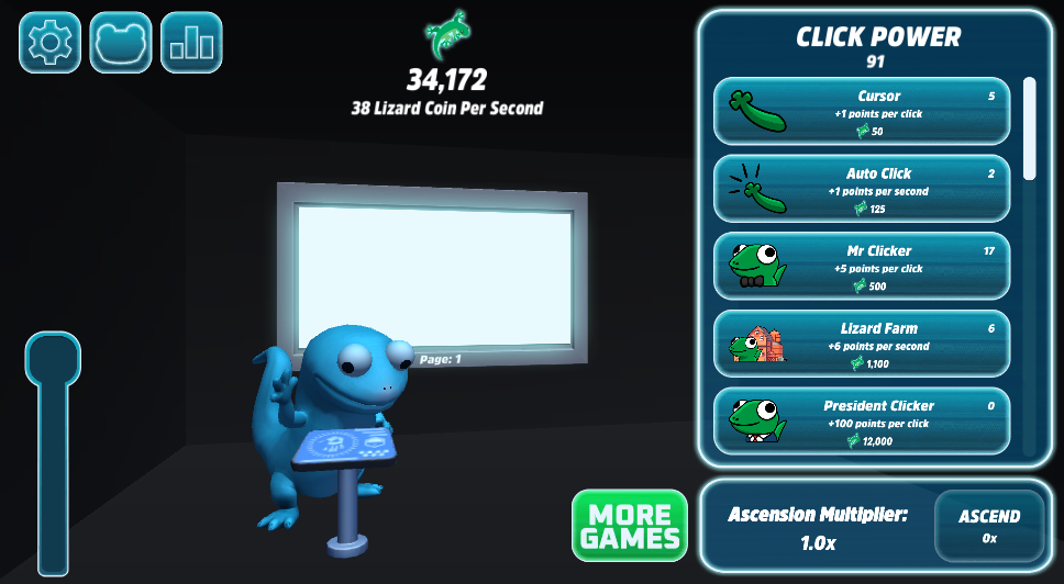 How to play Lizard Lizard Clicker